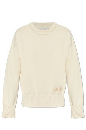 Cream Sweater with logo Stone Island - Vitkac AS